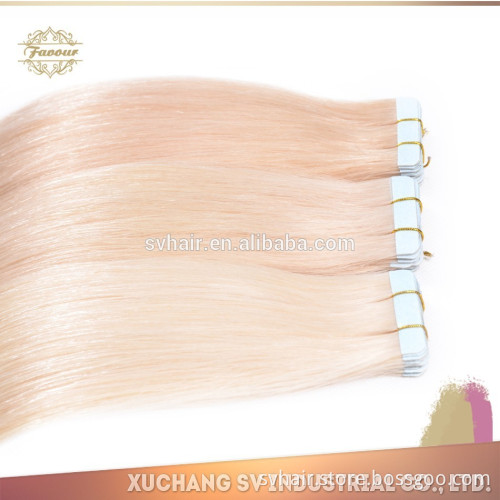 2015 new arrival PU skin weft human hair extension wholesale tape remy hair extensions white hair extensions